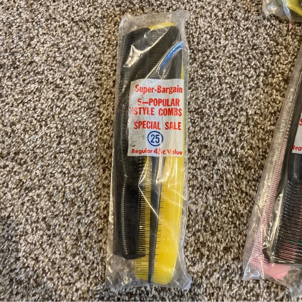 Huge Lot of 65 Vintage Combs - 1960s/1970s - New Old Stock (NOS)